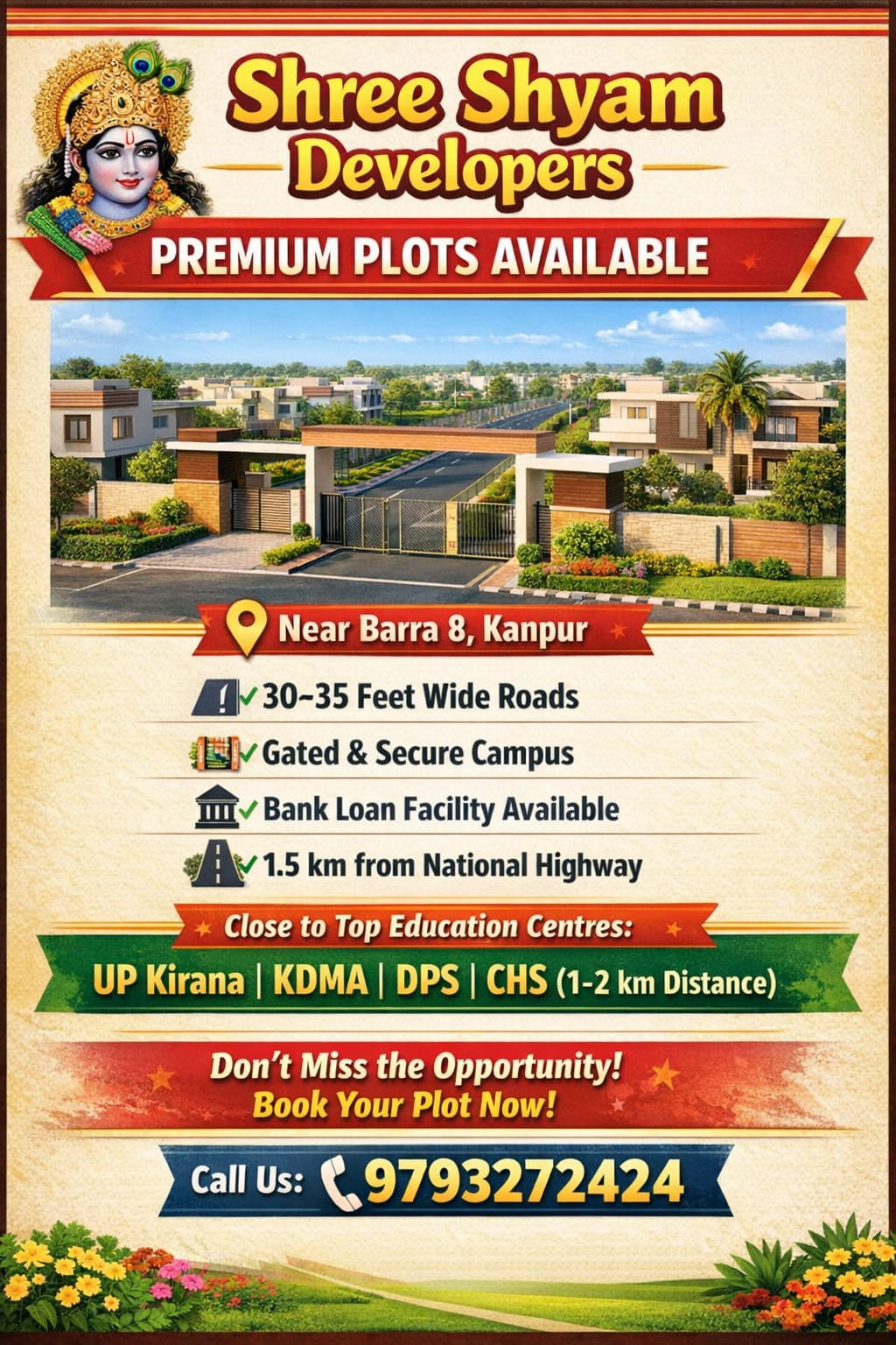 Barra 8 ke najdeek plot available in Kanpur Nagar