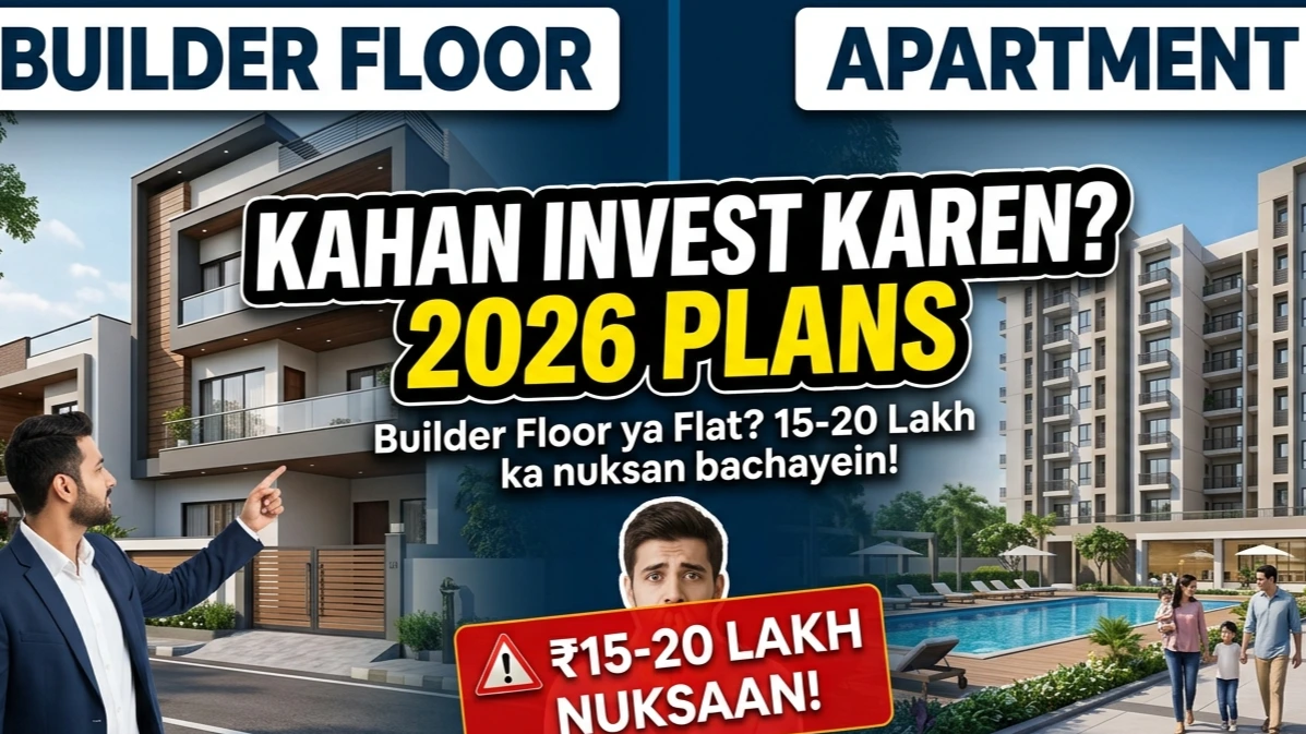 Builder Floor vs Apartment – क्या फर्क है? | कौन सा है बेहतर Investment 2026