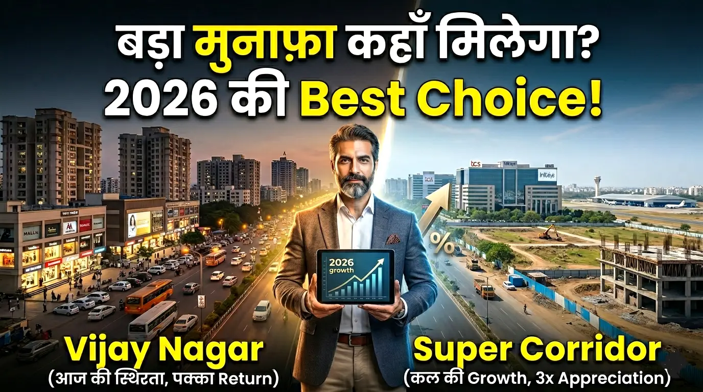 Vijay Nagar vs Super Corridor: 2026 में कहाँ करें Investment? (Full Comparison + Expert Advice)”