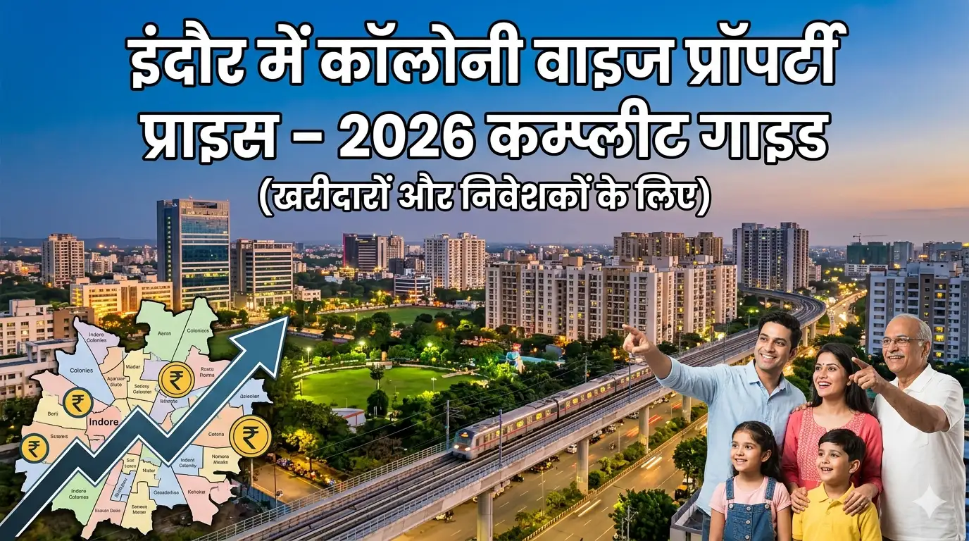इंदौर में कॉलोनी वाइज प्रॉपर्टी प्राइस – 2026 कम्प्लीट गाइड (खरीदारों और निवेशकों के लिए)